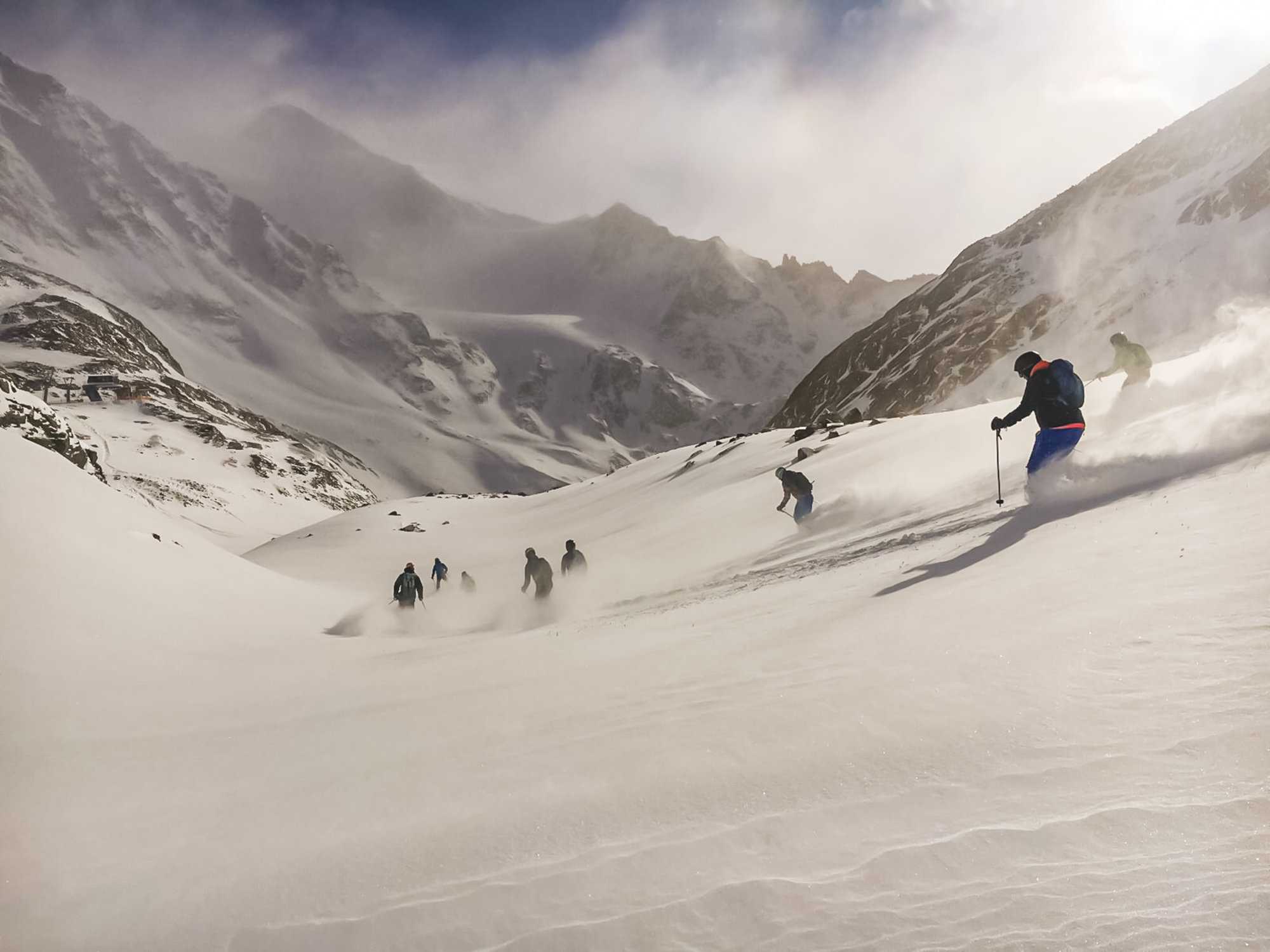 Off-piste skitraining op de Stubaier Gletsjer in november