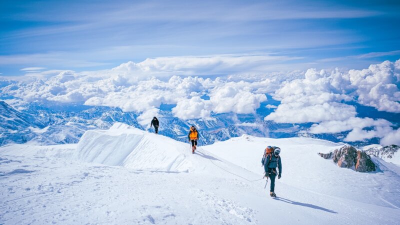 Vlak onder de top van Denali